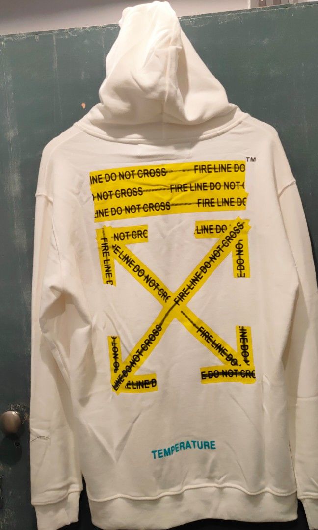 Off White Temperature Caution Tape Hoodie