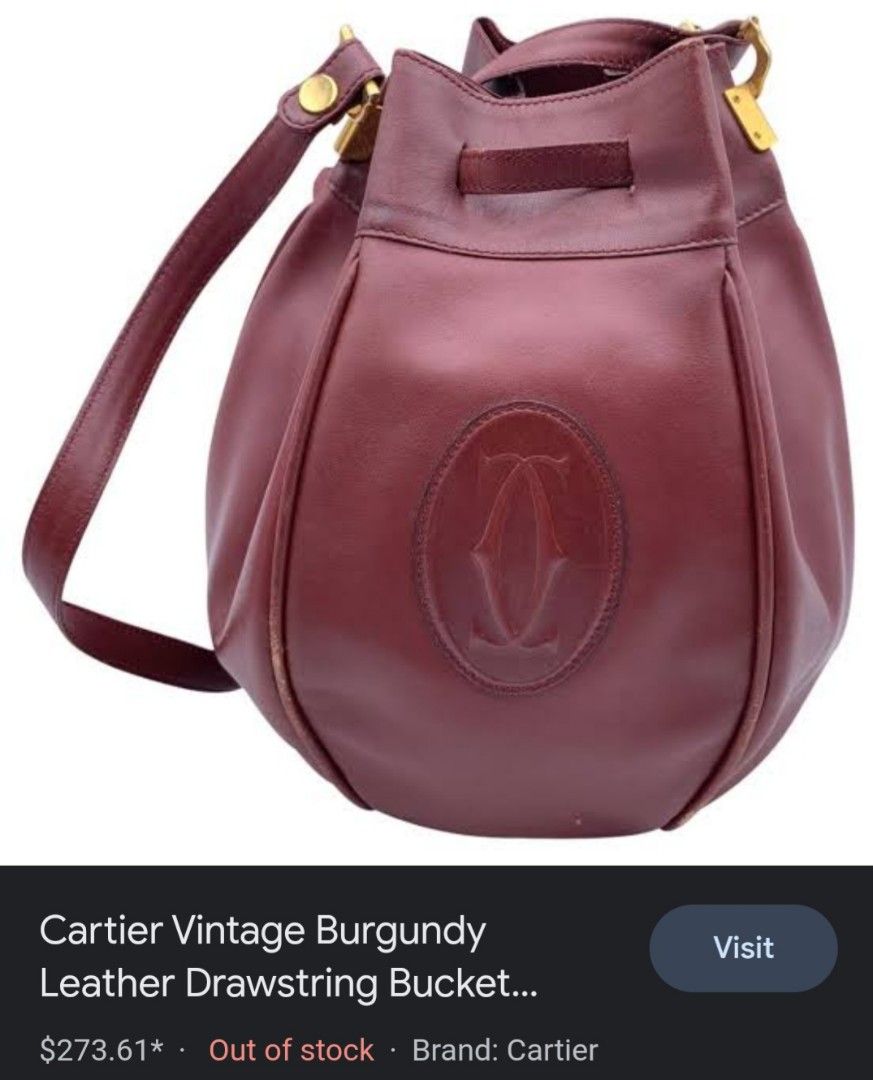 Original Cartier Bucket Sling (Category: Luxury Bags & Wallets) located in Cabanatuan. Submitted by meyrasol (Listing ID 1256017676, Image 2). Description: visible but tolerable rubs watermarks.