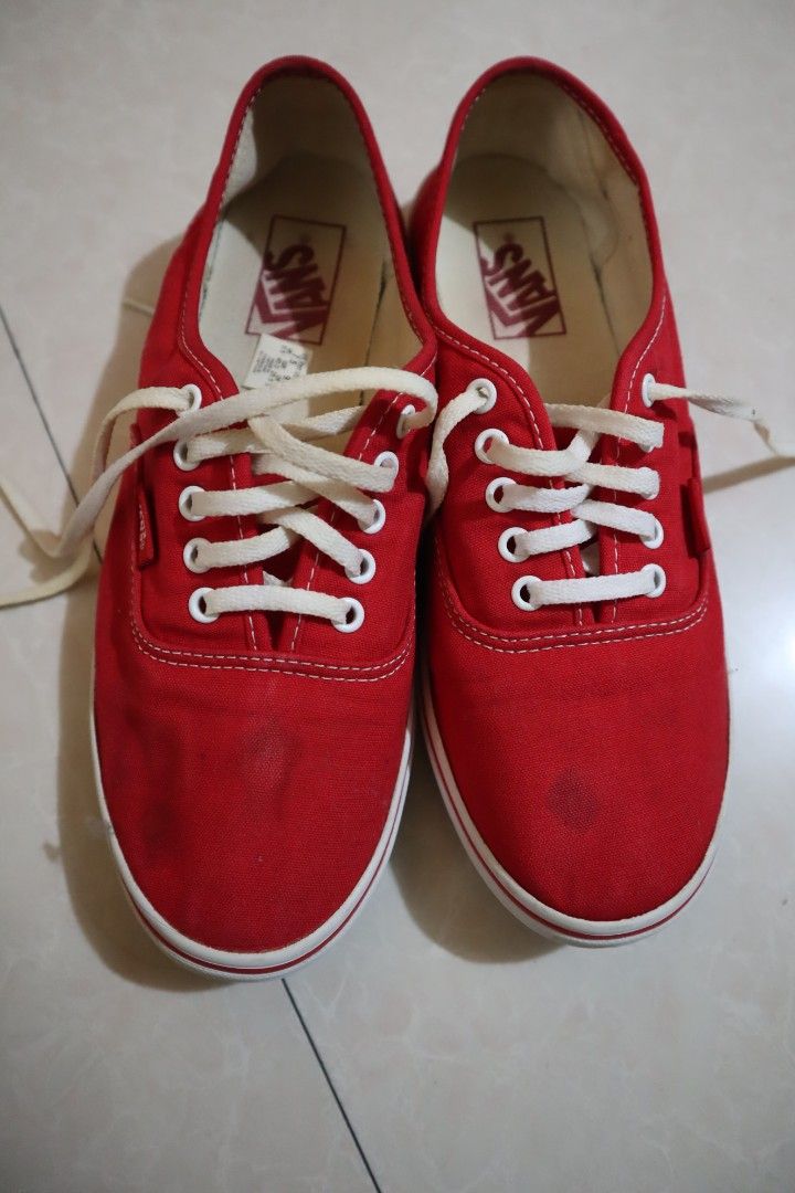 VANS Color Theory Authentic Shoes (bossa Nova) Men,women Red