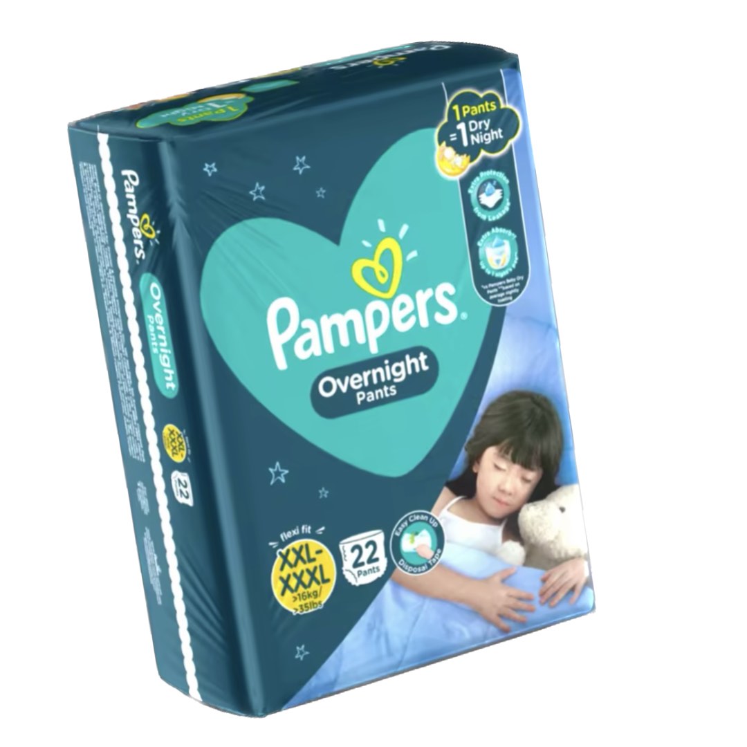 Pampers Overnight Pants Diapers XXL 22s x, Babies & Kids, Bathing