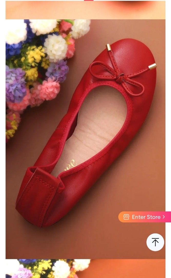 Genuine leather ballet flats sales