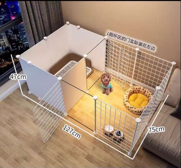 Pet cage + toilet, Pet Supplies, Homes & Other Pet Accessories on Carousell
