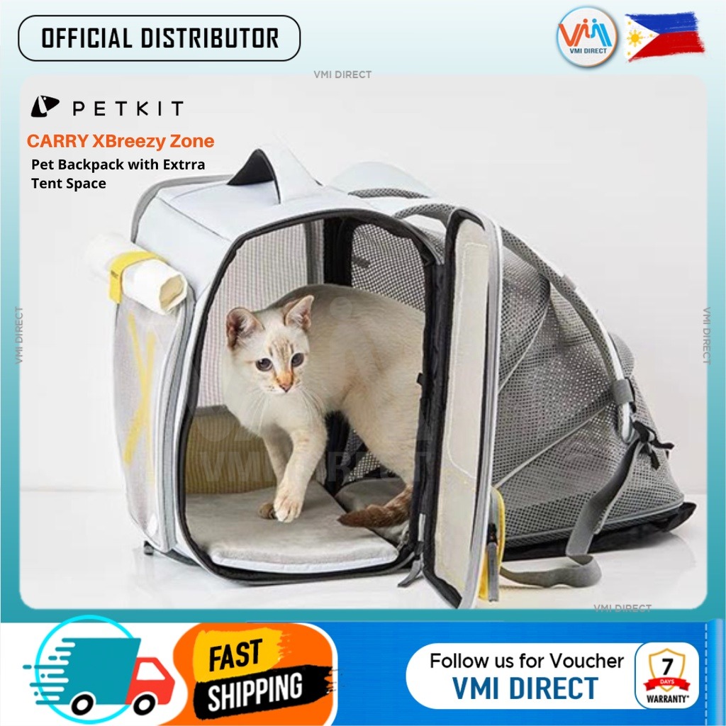 PETKIT CARRY Breezy Zone Cat Small Dog Backpack Carrier, Expandable