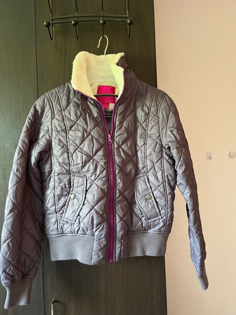 Pink envelope top leather jacket