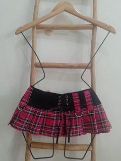 PINK PLAID MICRO MINISKIRT (LINGERIE)