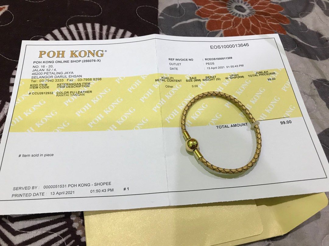 Poh kong leather bracelet discount