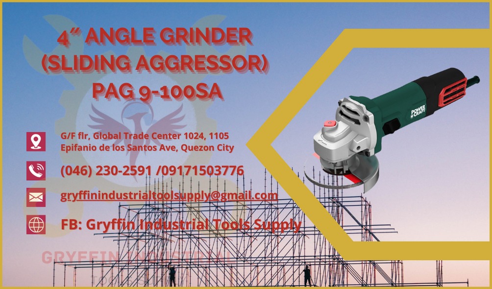 POWERCRAFT 4″ ANGLE GRINDER (SLIDING AGGRESSOR) PAG 9100SA