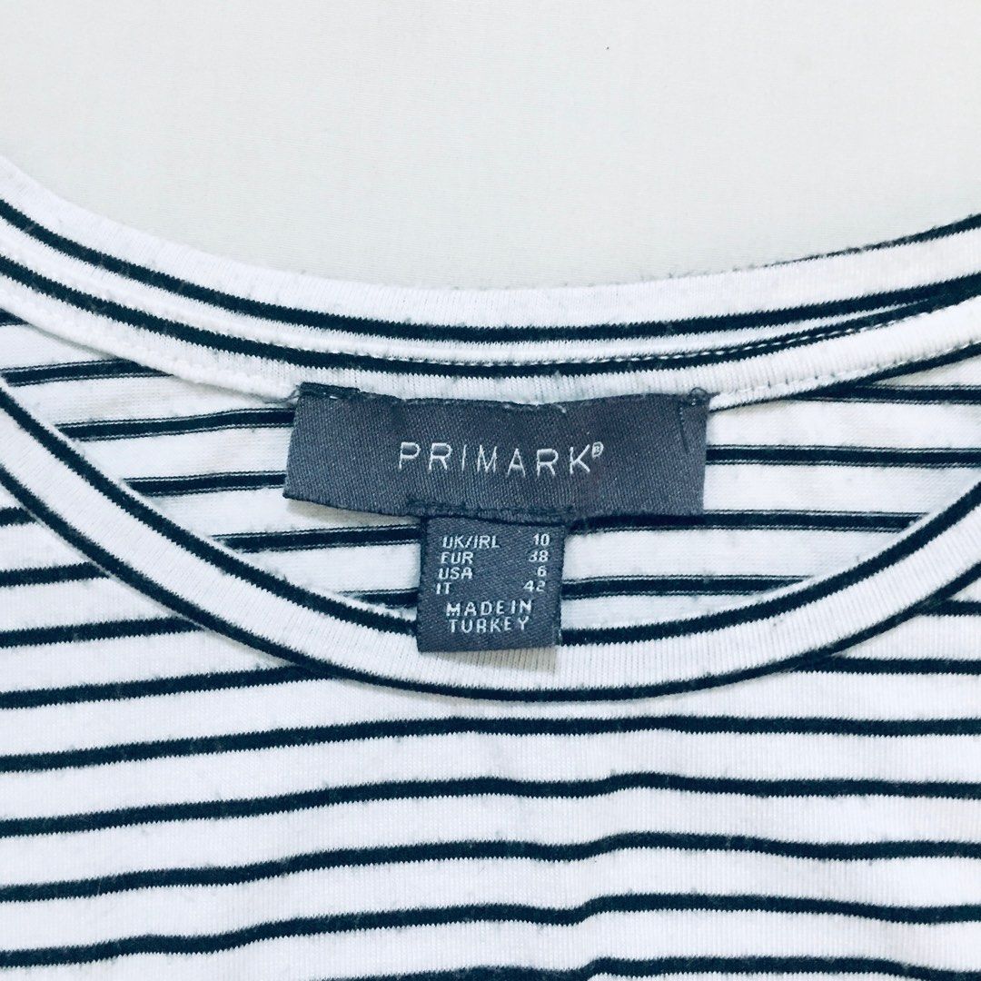 Black and white striped shirt primark hot sale