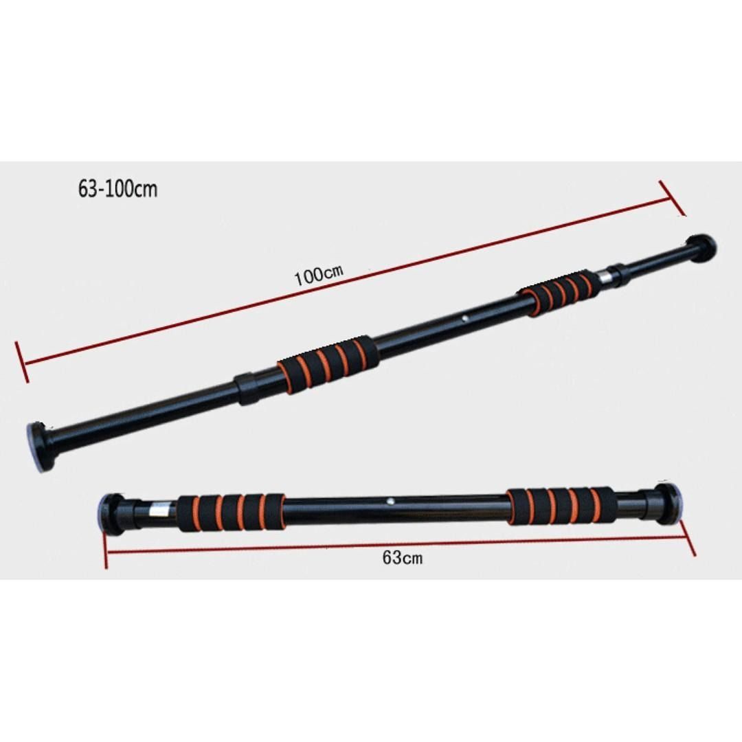 Pull Up Bar Chin Up Bar Adjustable Doorway No Drilling required Sports Equipment Exercise Fitness Weights Dumbbells on Carousell