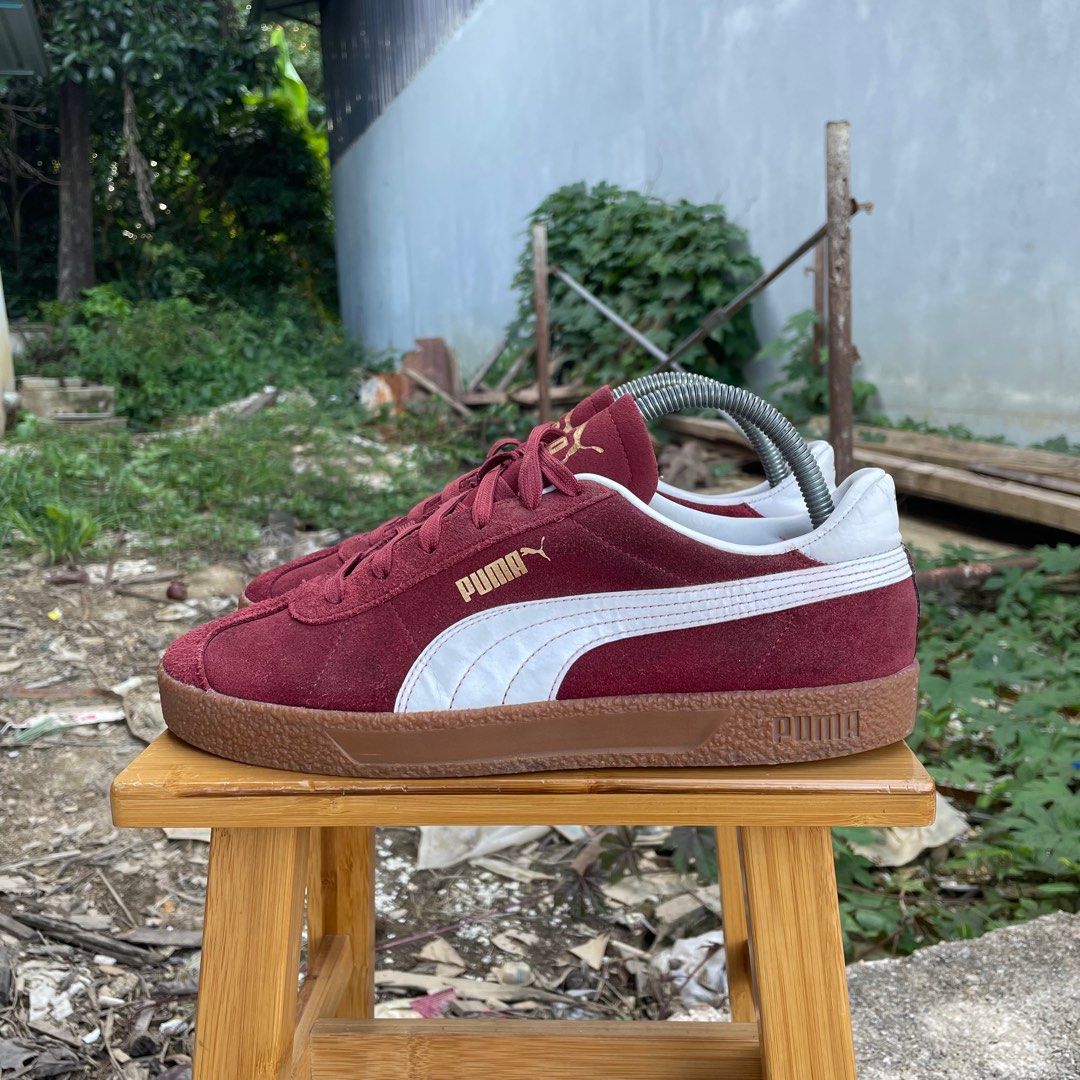Puma suede red gum sole hotsell