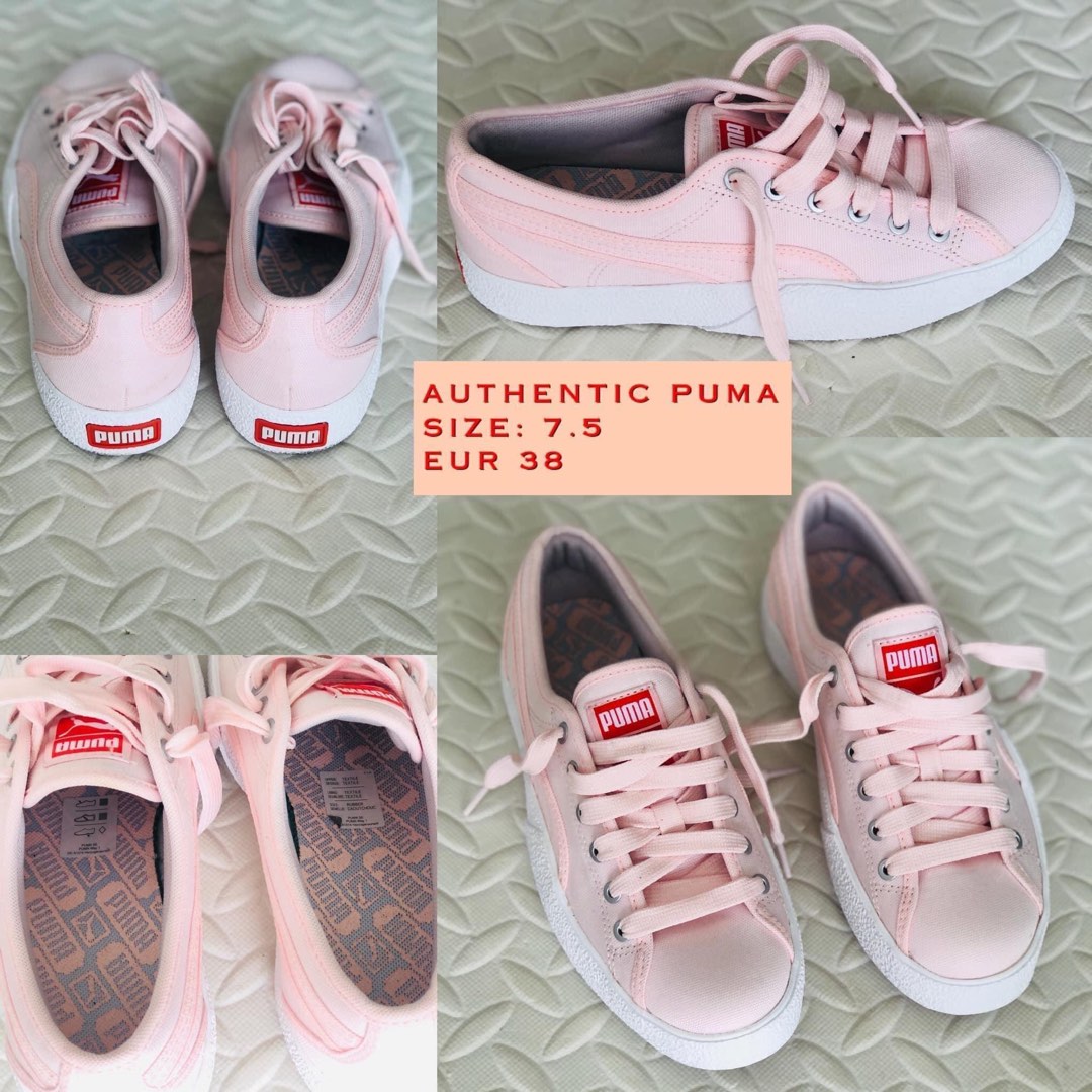 Puma canvas shoes pink cheap