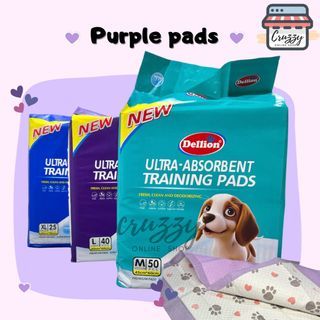 Purple BTS Dog Pet Potty Training Pee Pads / For dogs and puppies / Urine Pads for Trays / Per Pack