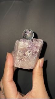 High Quality Purple Pink Amethyst Raw Freeform Druzy Tower Crystal Crystals