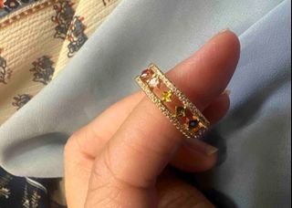 Rainbow gold plated ring