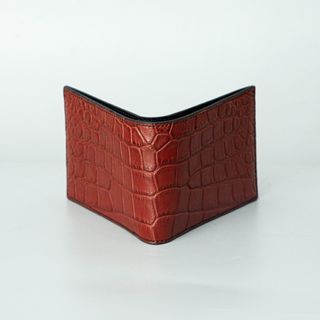 Red Genuine Crocodile Long Wallet