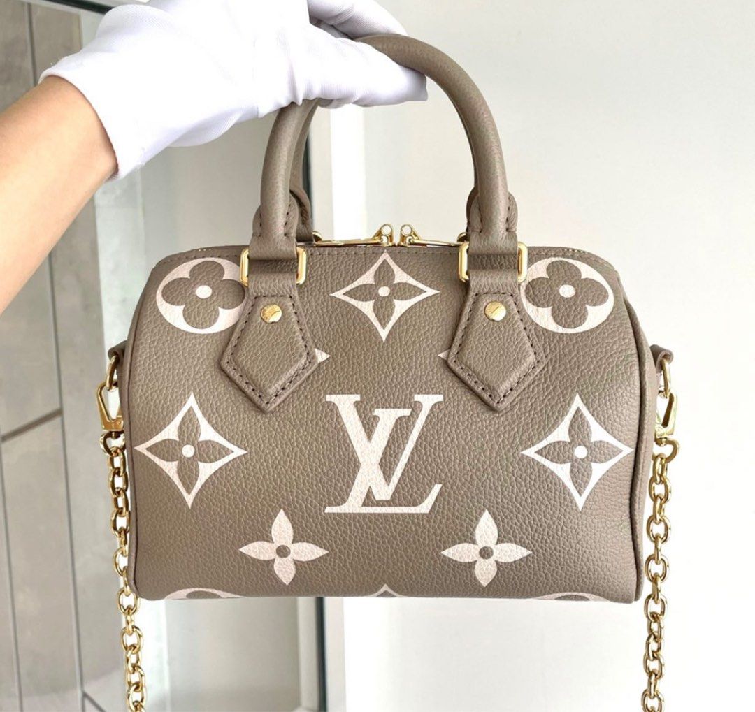 LV speedy 20 in beige, Luxury, Bags & Wallets on Carousell