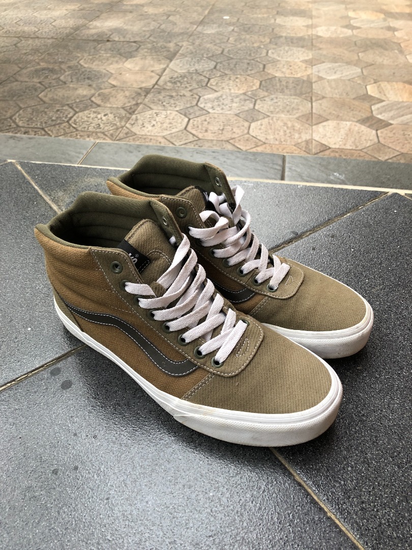 Sepatu Vans SK8 Ward Hi Olive Green Sample (Bekas/Preloved), Fesyen ...