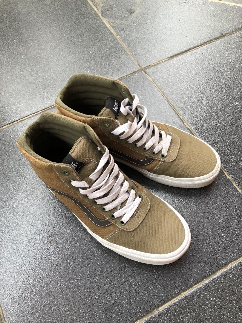 Sepatu Vans SK8 Ward Hi Olive Green Sample (Bekas/Preloved), Fesyen ...