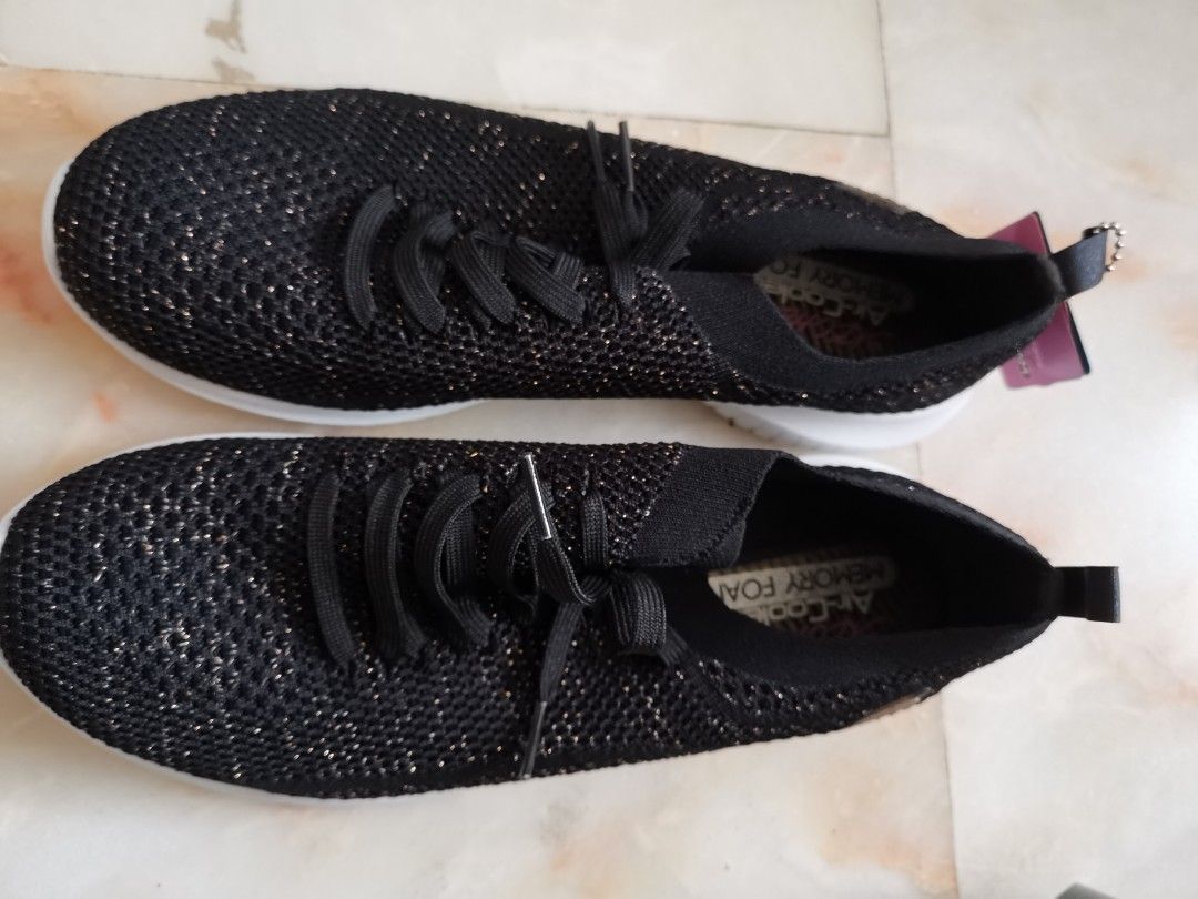 Womens black glitter skechers best sale