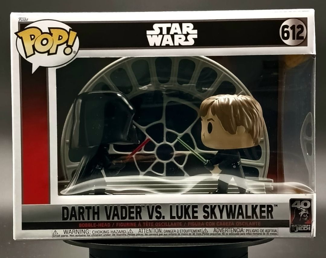Star Wars Return of the Jedi 40th Anniversary POP Moment! Vinyl Figures  2-Pack Luke vs Vader 9 cm