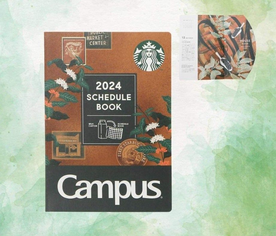 Starbucks Japan 2024 Schedule Book, Hobbies & Toys, Stationary & Craft