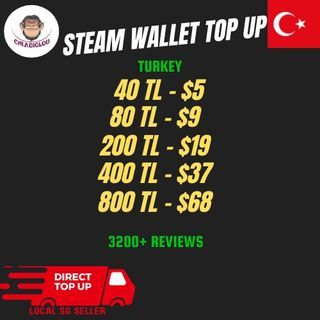 Steam Wallet Top Up (TR)