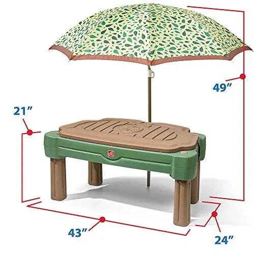 Step2 cascading cove sand and hotsell water table with cover and umbrella