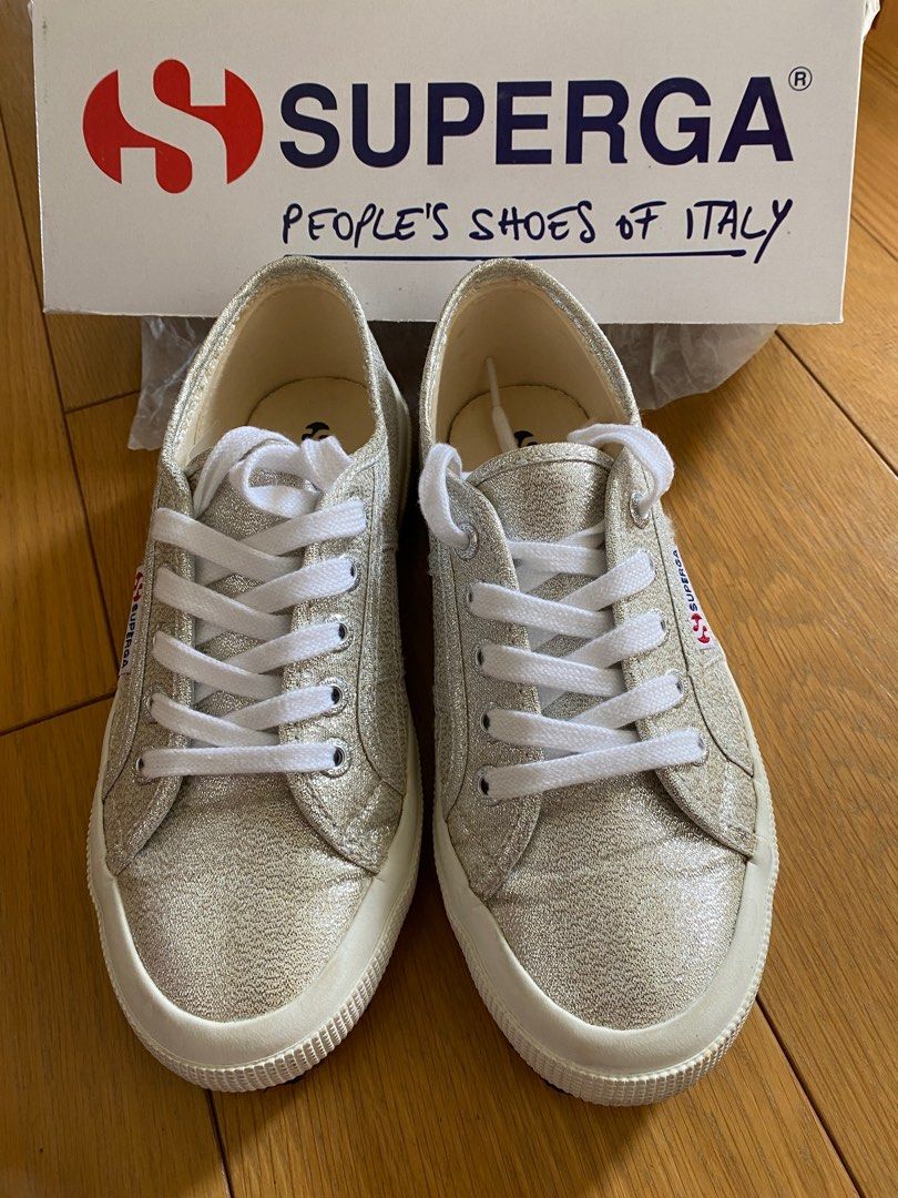 Superga silver lame deals