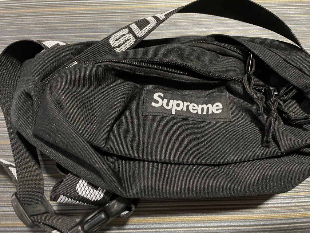 Supreme Black Shoulder Waist Bag SS20 Bape Box logo Stussy