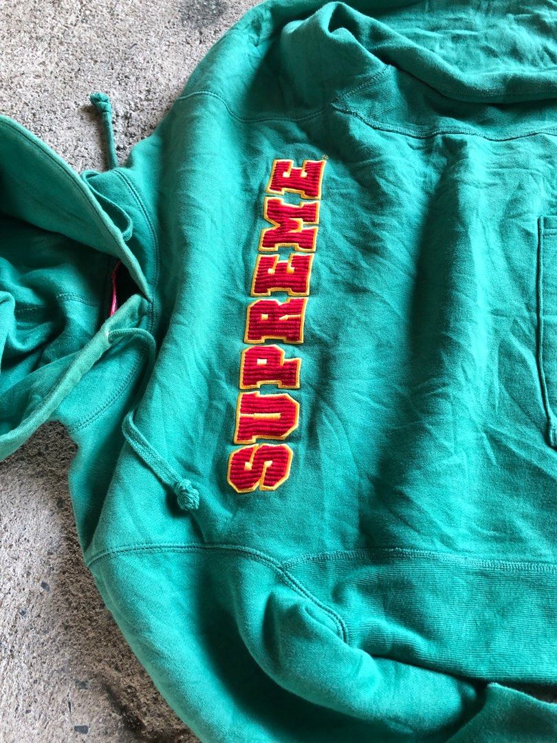 Supreme cord collegiate clearance logo hooded sweatshirt