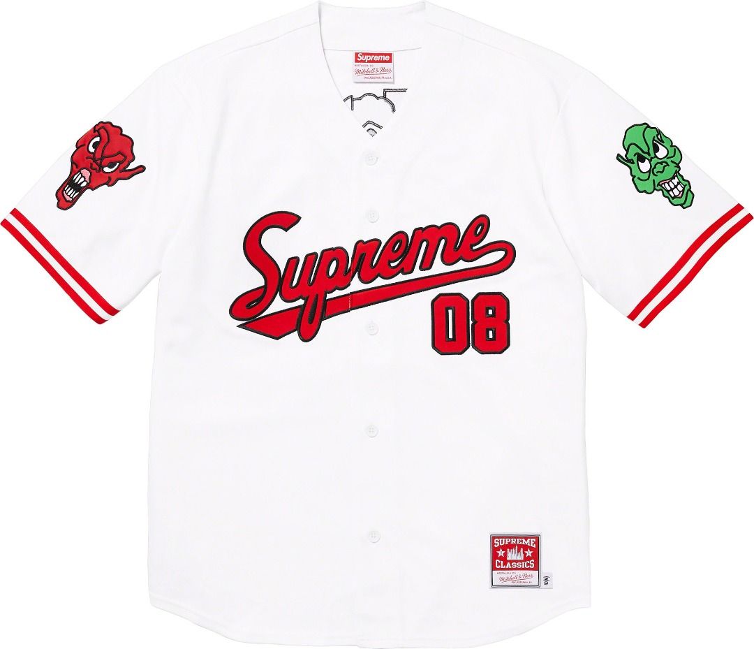 Supreme Satin Baseball Jersey #1 Black Size S