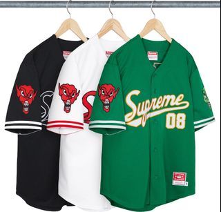 Supreme Nike Leather Baseball Jersey Black - FW19, Men's Fashion, Tops &  Sets, Tshirts & Polo Shirts on Carousell
