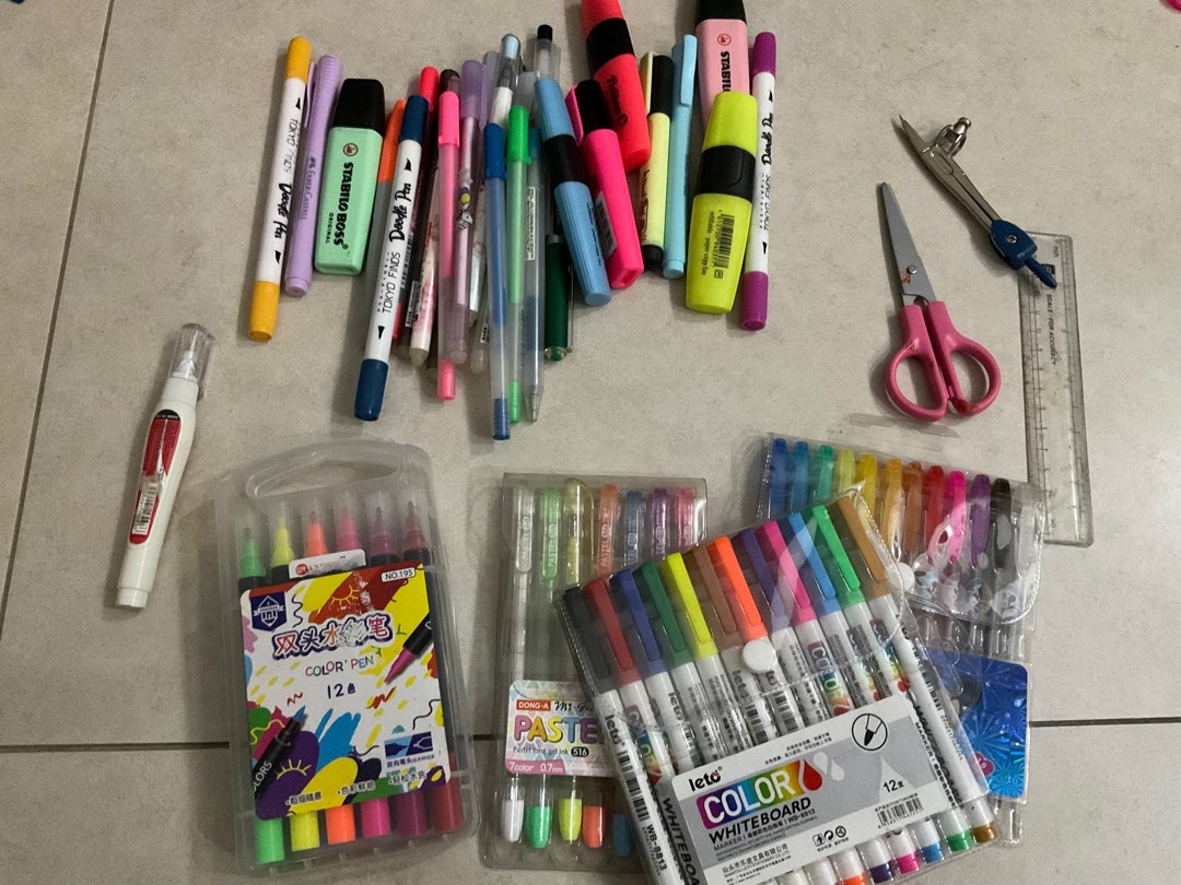 TAKE ALL Assorted Stationery / different stationary markers pens