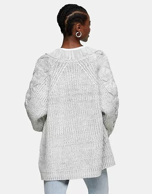 Topshop cable clearance knit cardigan