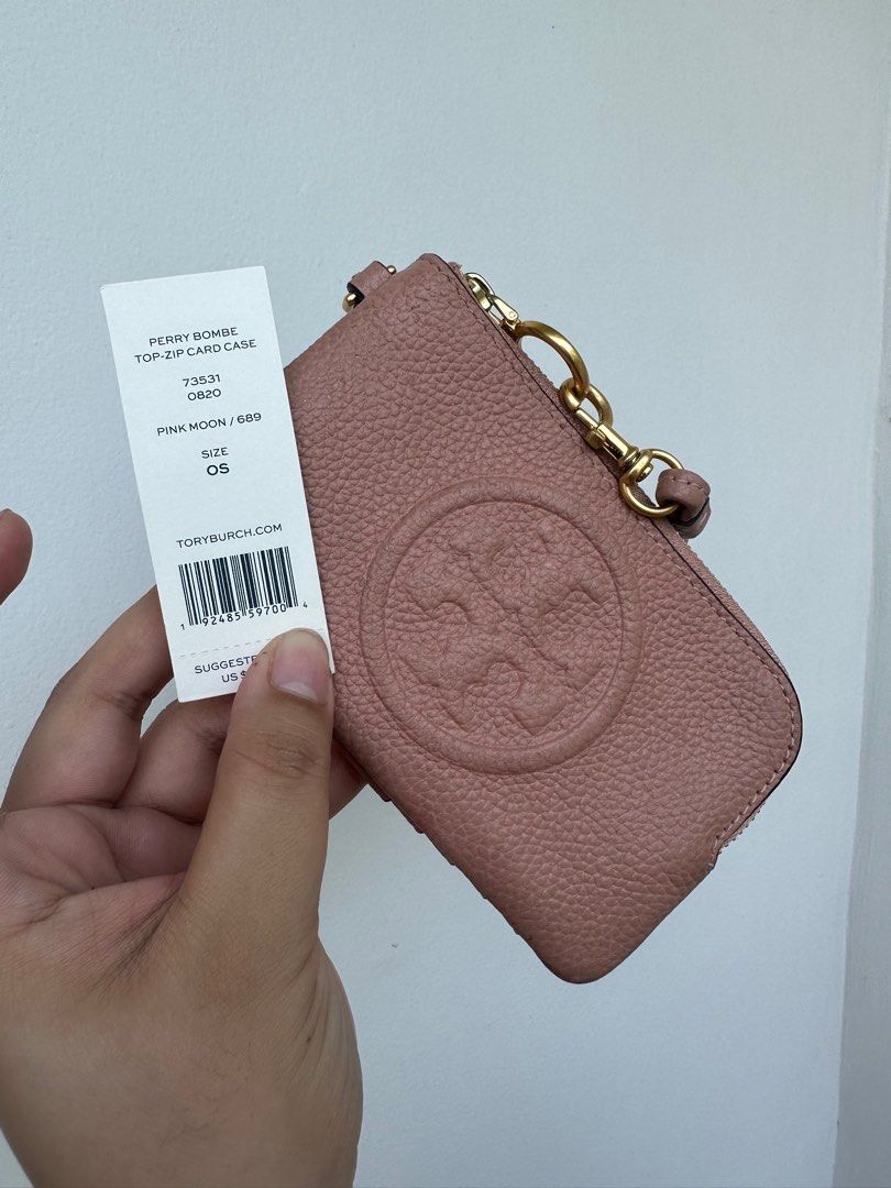Tory burch perry bombe top zip card case