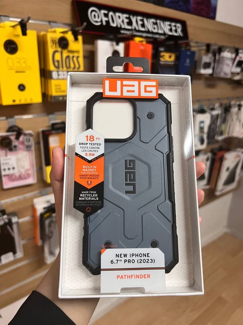UAG Pathfinder MagSafe Case for Apple iPhone 15 Pro Max (Cloud Blue)