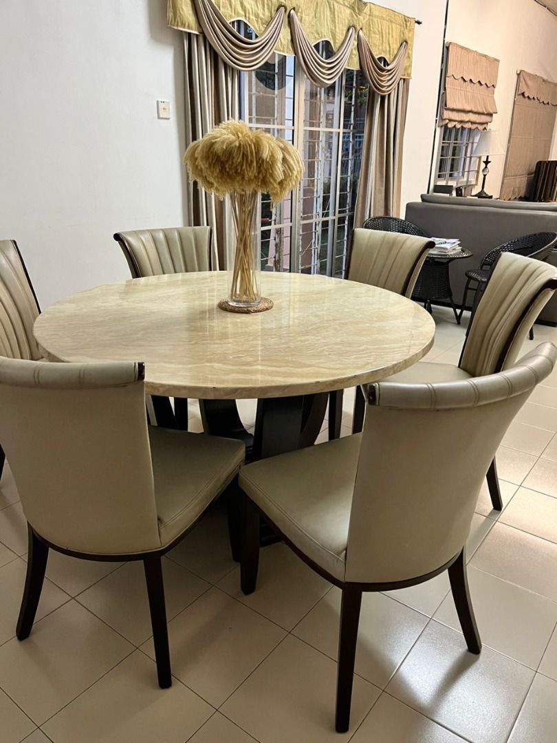 Used marble dining table for hot sale sale