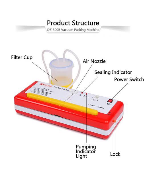 VACUUM SEALER DZ300B for smooth plastic, Furniture & Home Living