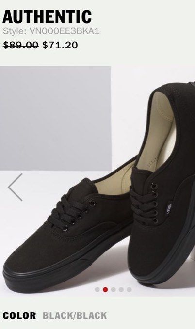 sepatu vans authentic full black