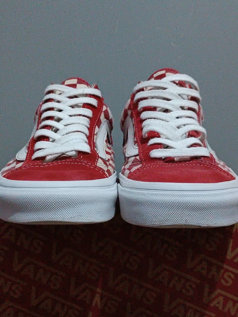 Vans old skool checkerboard racing outlet red