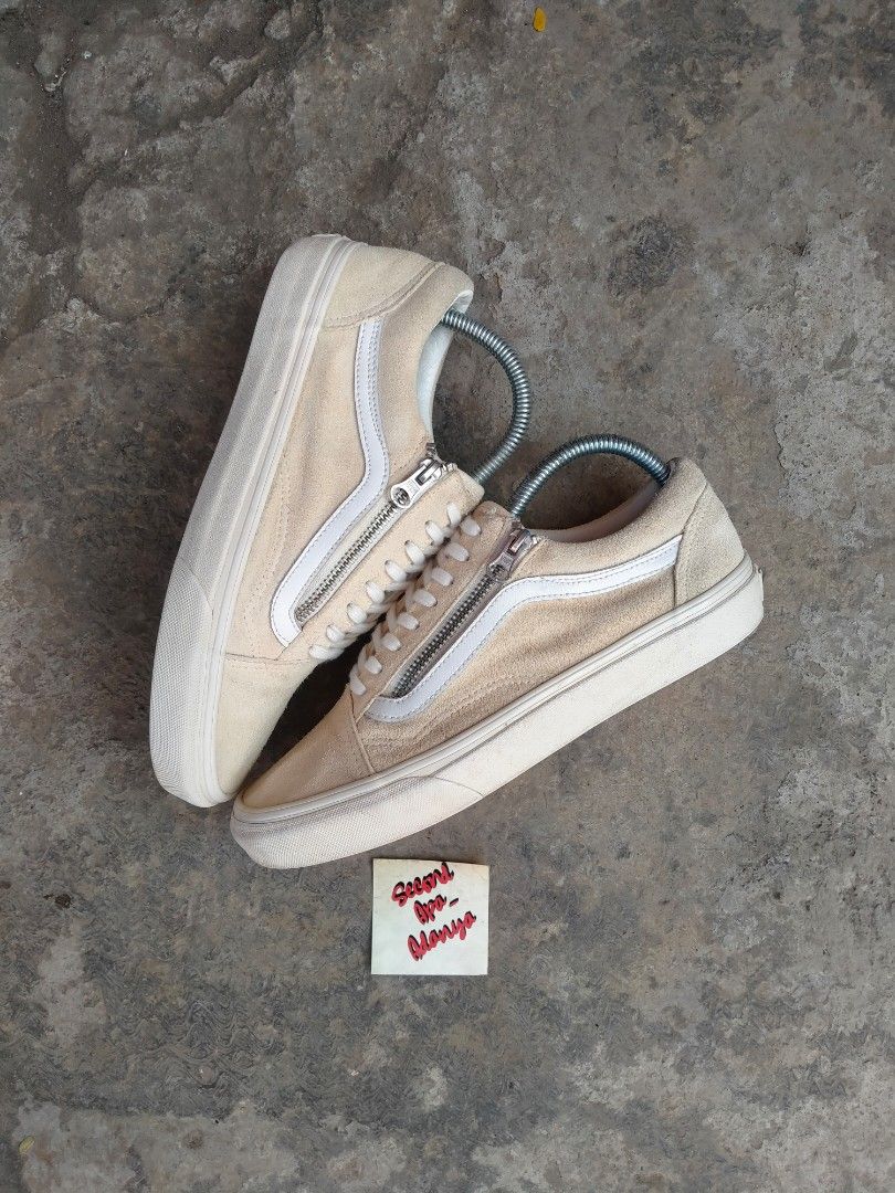 Vans old skool zip beige sales