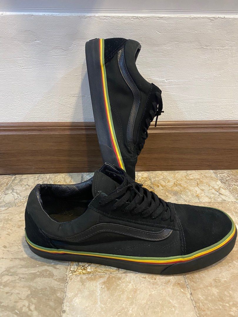Vans black sale rasta shoes