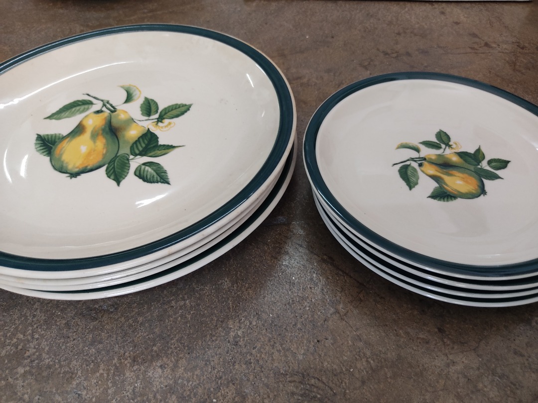 vintage-plates-set-fruit-pattern-furniture-home-living