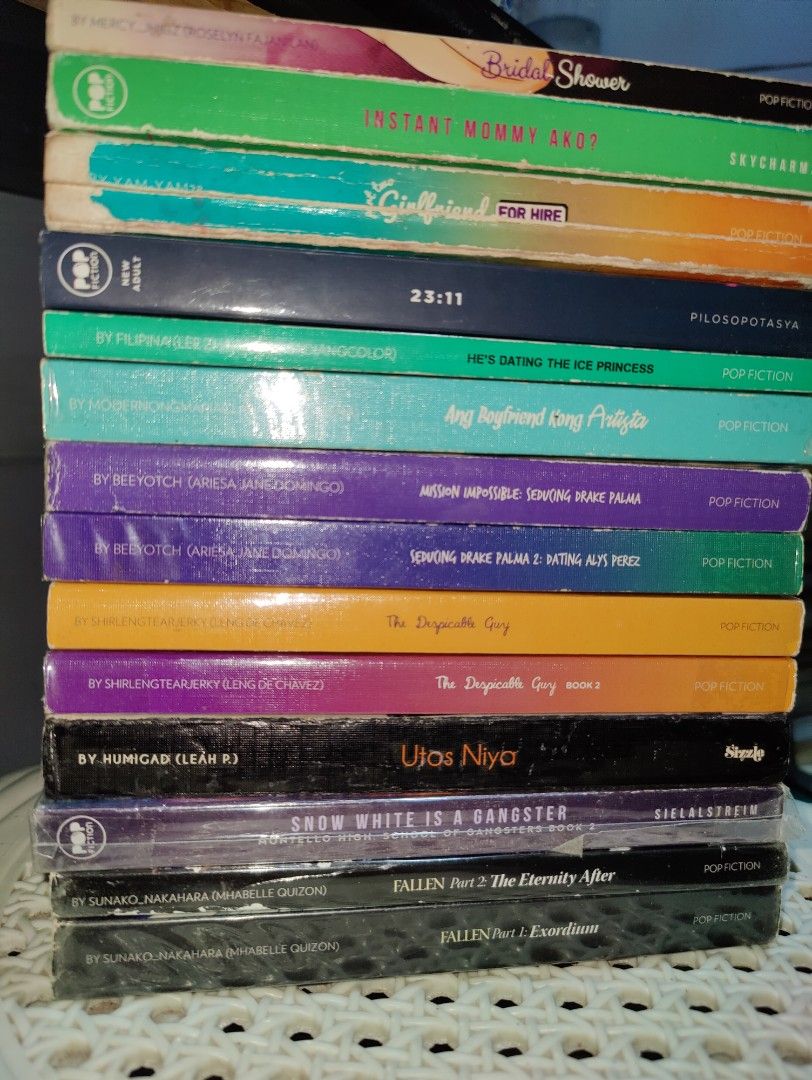 WATTPAD - POPFICTION BOOKS (Category: Storybooks) located in Caloocan City. Submitted by levylevy (Listing ID 1256079455, Image 1). Description: WATTPAD BOOKS (POPFICTION) FOR TAKE ALL FOR 1,500 PM FOR CONDITION OF BOOKS SWIAG (SIGNED WITH NAME OF FORMER OWNER) MOP: GCASH/MAYA/LALAMOVE COD (WITH DP 500) MOD: SAME DAY DELIVERY.