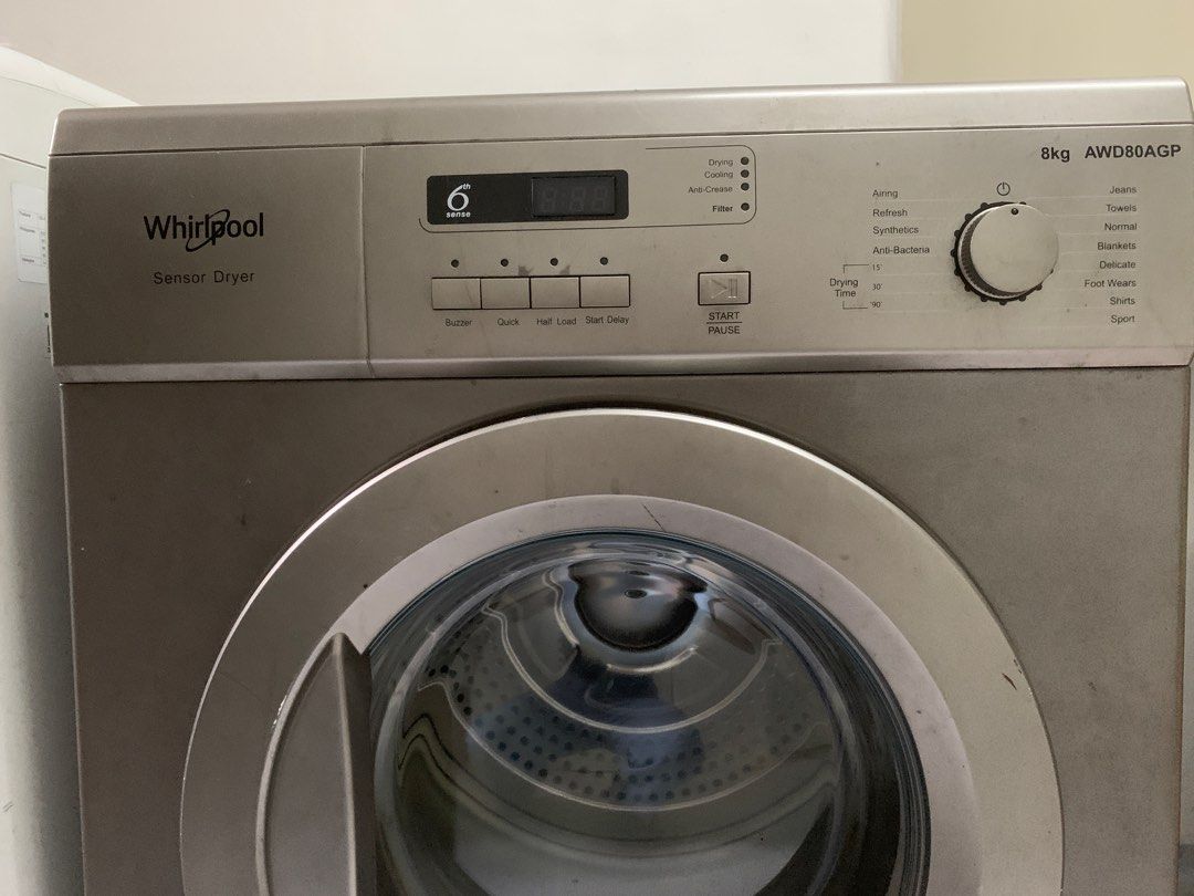 Whirlpool Dryer AWD80AGP, TV & Home Appliances, Washing Machines and