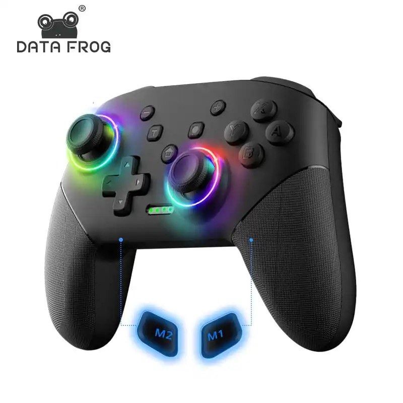 Switch Controller,Wireless Switch Pro Controllers with Crack RGB  Light,Wake-up,Programmable,Turbo Function for Nintendo Switch/ Switch Lite/  Switch