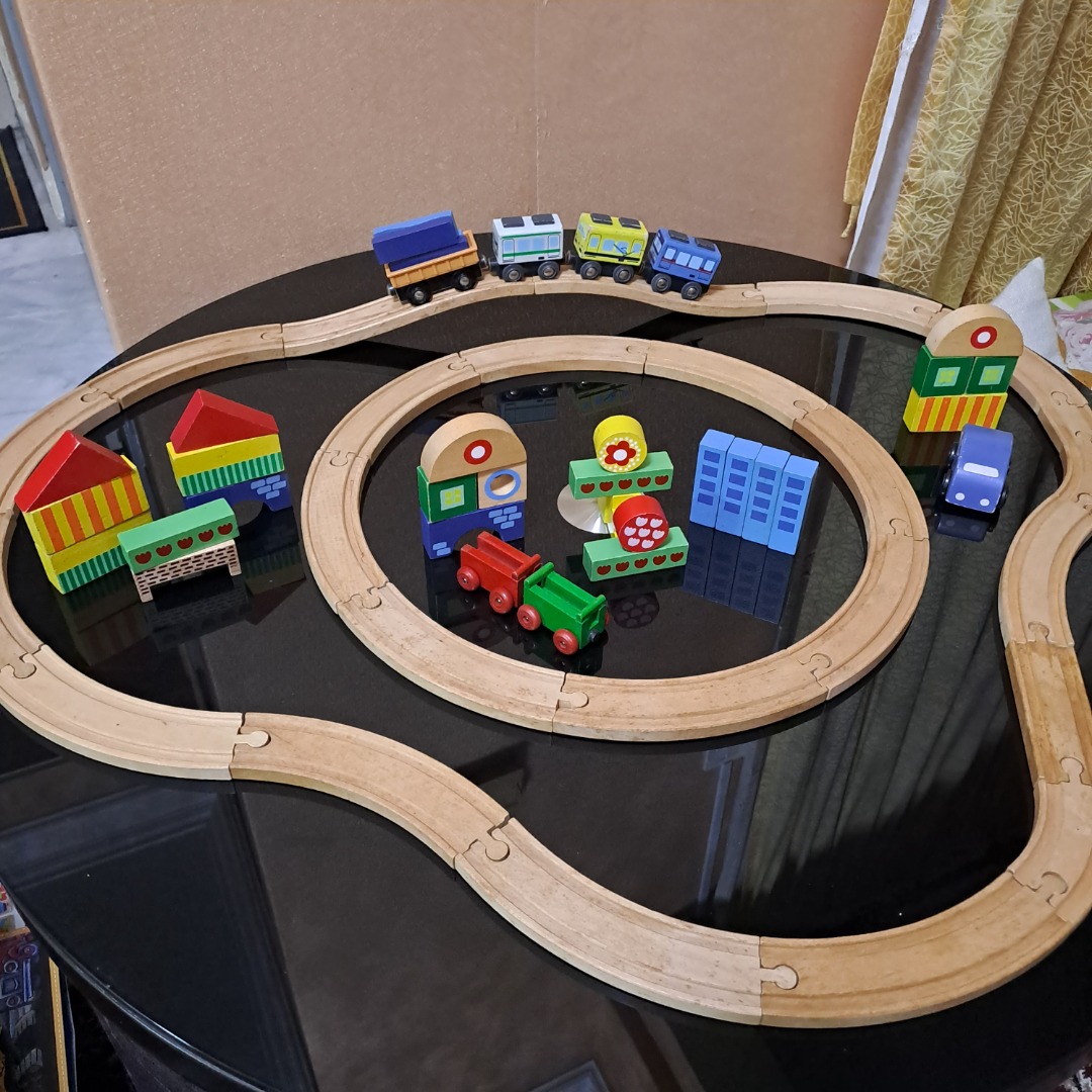 Used wooden online train set