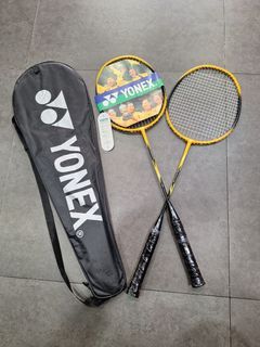 Yellow badminton racket