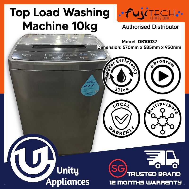 10kg Top Load Washing Machine/ 3 Ticks Washing Machine, TV & Home Appliances, Washing Machines