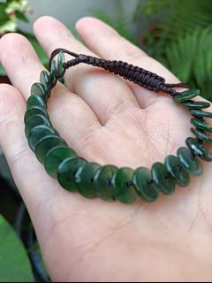 112 K 0922
緬甸翡翠A貨藍水平安釦手繩